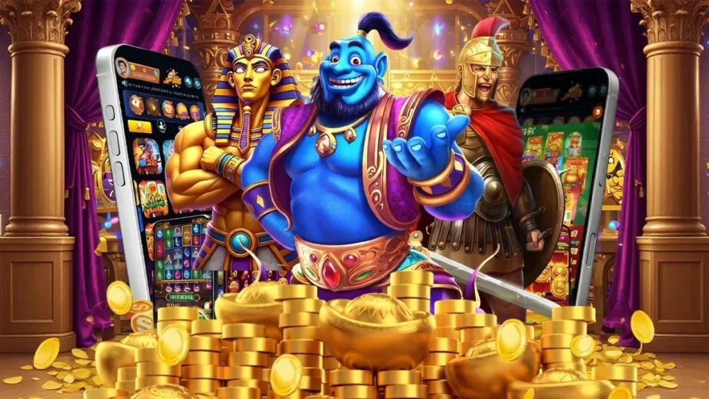 Máy Slot và biểu tượng minh họa vòng quay